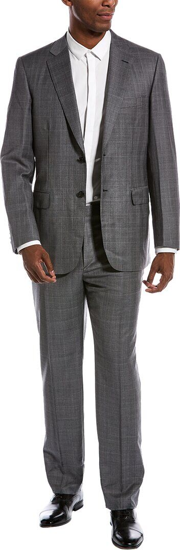 Brioni 2pc Wool Suit Grey 50