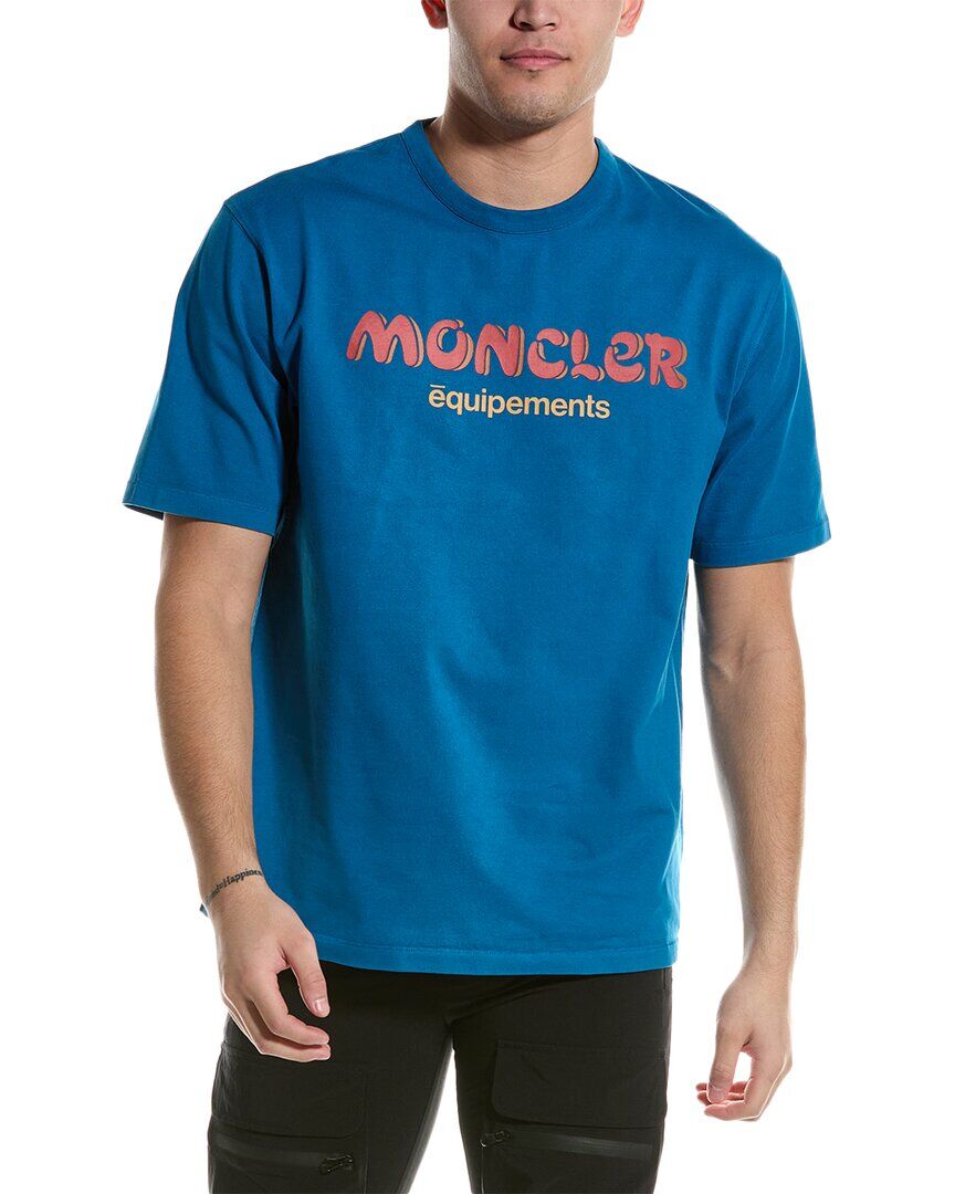 Moncler Heavy Knit T-Shirt Blue XL