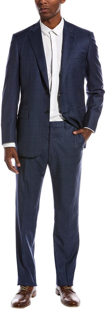 Brioni 2pc Wool Suit Blue 50