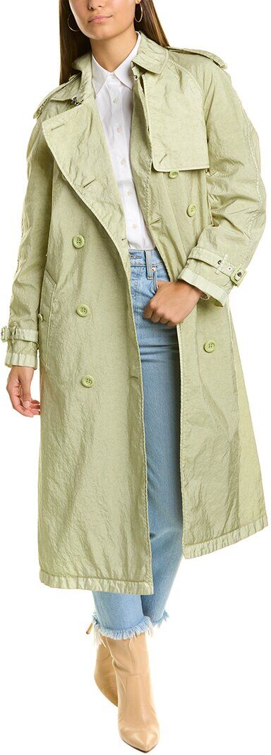 Burberry Garment Dyed Nylon Trench Coat Green 14