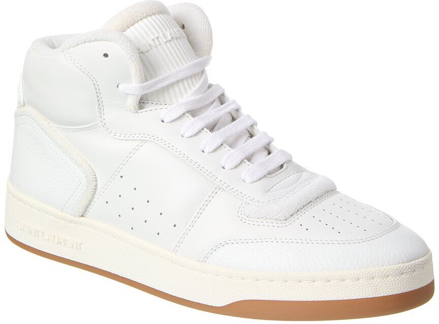 Saint Laurent SL/80 Leather Mid-Top Sneaker White 42.5