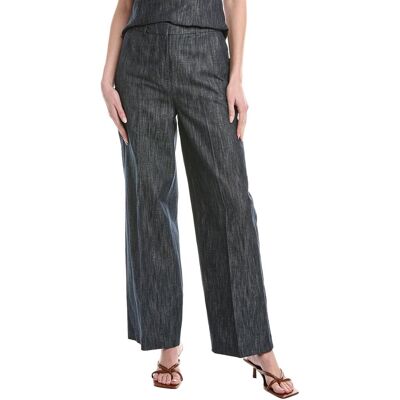 Kenneth Cole Indigo Twill Wide Leg Pant Blue 0 Kenneth Cole Indigo Twill Wide Leg Pant Blue 0