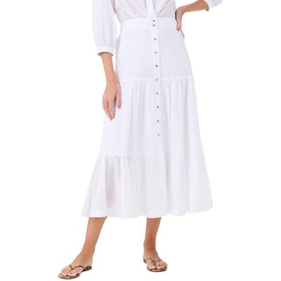 NIC+ZOE Cotton Tiered Skirt NoColor XXL NIC+ZOE Cotton Tiered Skirt NoColor XXL