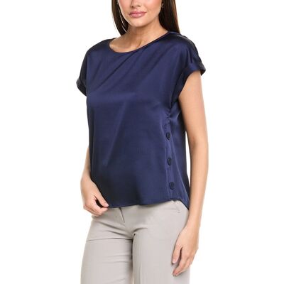 Jones New York Button Detail Blouse Blue xs Jones New York Button Detail Blouse Blue xs