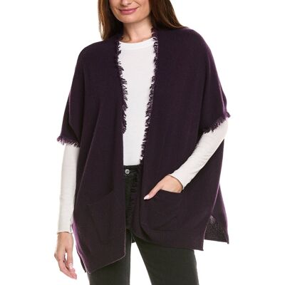 Amicale Cashmere Knit Cashmere Cape Red NoSize Amicale Cashmere Knit Cashmere Cape Red NoSize