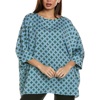 St. John Draped Blouse Blue m St. John Draped Blouse Blue m