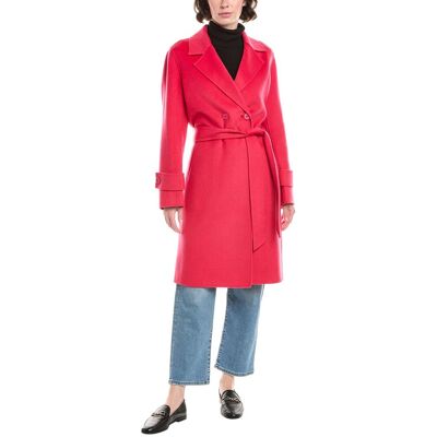 Forte Cashmere Belted Wool & Cashmere-Blend Coat Red xs Forte Cashmere Belted Wool & Cashmere-Blend Coat Red xs