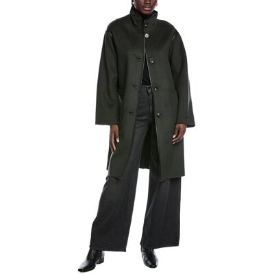 Tahari Sydney Long Wool-Blend Coat Green xs Tahari Sydney Long Wool-Blend Coat Green xs