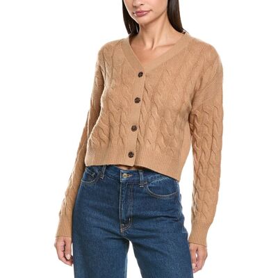 NAADAM Wool & Cashmere-Blend Cardigan Tan xs NAADAM Wool & Cashmere-Blend Cardigan Tan xs