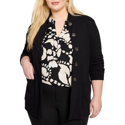 NIC+ZOE Plus Sharp Knit Blazer Black 3X NIC+ZOE Plus Sharp Knit Blazer Black 3X