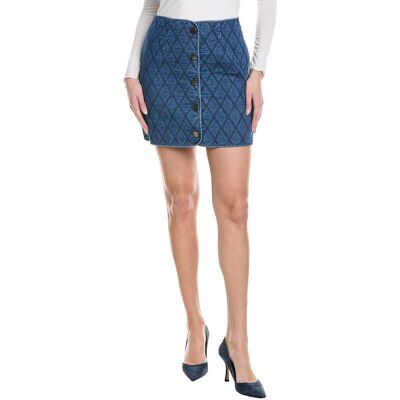 Kenneth Cole Mini Quilted Pencil Skirt Blue 12 Kenneth Cole Mini Quilted Pencil Skirt Blue 12