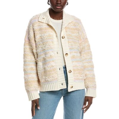 M Missoni Wool-Blend Fleece Cardigan White 46 M Missoni Wool-Blend Fleece Cardigan White 46