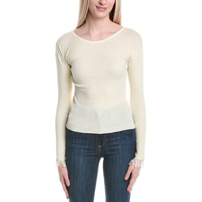 Moon River Knit Sweater White xs Moon River Knit Sweater White xs