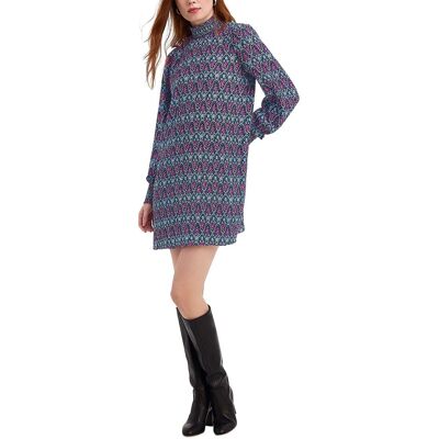 Draper James Long-Sleeve Shift Dress NoColor xs Draper James Long-Sleeve Shift Dress NoColor xs