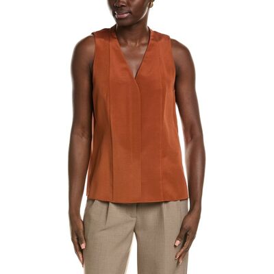 Lafayette 148 New York V-Neck Sleeveless Blouse NoColor m Lafayette 148 New York V-Neck Sleeveless Blouse NoColor m