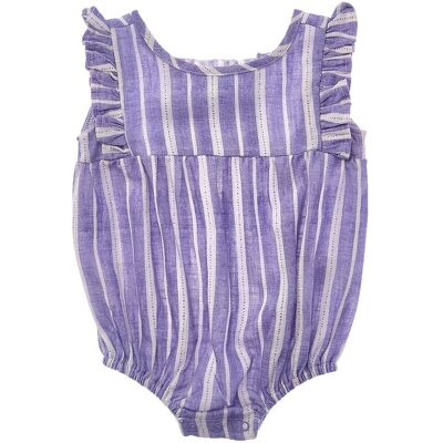 Splendid Stripe Linen-Blend Bodysuit Purple 3-6 Splendid Stripe Linen-Blend Bodysuit Purple 3-6