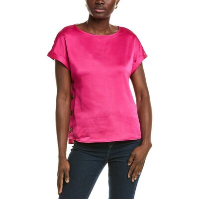 Jones New York Button Detail Blouse Pink xs Jones New York Button Detail Blouse Pink xs