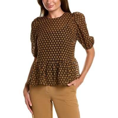 Nanette Nanette Lepore Clipped Dot Blouse Black m Nanette Nanette Lepore Clipped Dot Blouse Black m