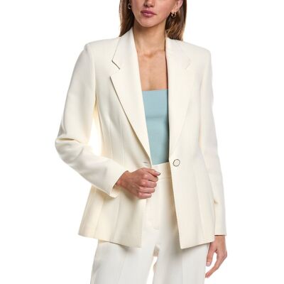 Lafayette 148 New York Notch Lapel Fitted Blazer NoColor 18 Lafayette 148 New York Notch Lapel Fitted Blazer NoColor 18