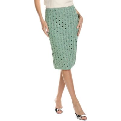 St. John Crochet Skirt Green l St. John Crochet Skirt Green l