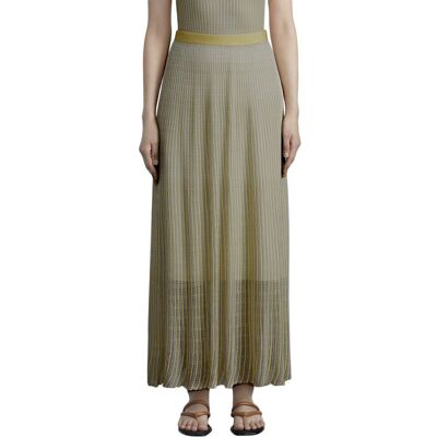Lafayette 148 New York Pleated Rib Stitch Silk Skirt Yellow s Lafayette 148 New York Pleated Rib Stitch Silk Skirt Yellow s