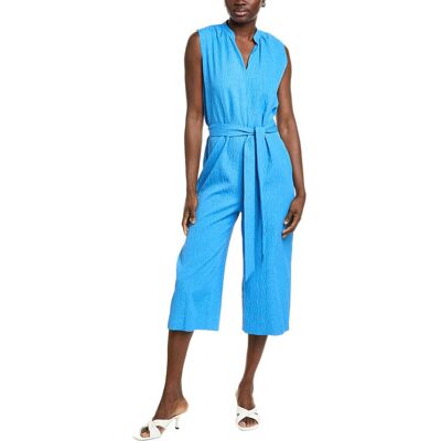 Natori Textured Jacquard Jumpsuit Blue s Natori Textured Jacquard Jumpsuit Blue s
