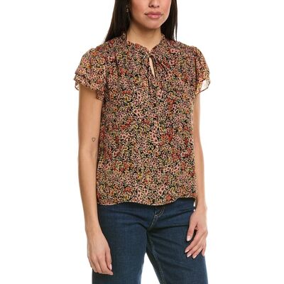 CeCe Tie Front Blouse Pink XXS CeCe Tie Front Blouse Pink XXS