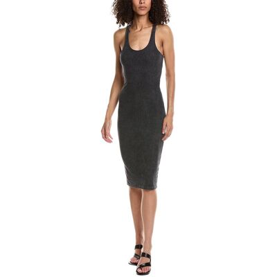 John Elliott Mineral Wash Gemini Rib Bandeau Midi Dress Black XL John Elliott Mineral Wash Gemini Rib Bandeau Midi Dress Black XL