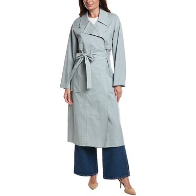 Lafayette 148 New York Belted A-Line Linen-Blend Trench Coat NoColor XXL Lafayette 148 New York Belted A-Line Linen-Blend Trench Coat NoColor XXL