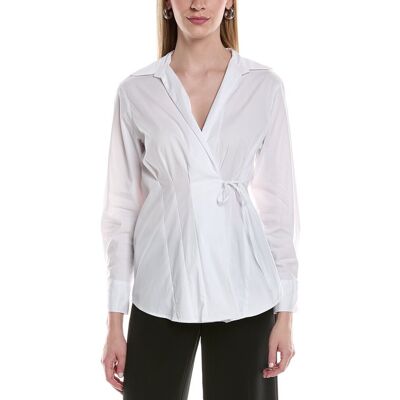 Kenneth Cole Tie Front Shirt White m Kenneth Cole Tie Front Shirt White m