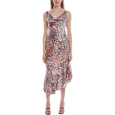 Kenneth Cole Cowl Neck Midi Dress Brown 10 Kenneth Cole Cowl Neck Midi Dress Brown 10