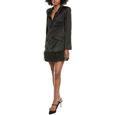 CeCe Satin Blazer Dress Black 14 CeCe Satin Blazer Dress Black 14