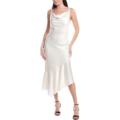 Kenneth Cole Satin Bias Maxi Dress White 2 Kenneth Cole Satin Bias Maxi Dress White 2