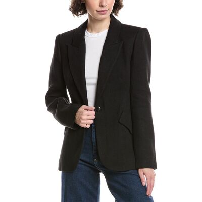 LAGENCE L'AGENCE Chamberlain Linen-Blend Blazer Black 00 LAGENCE L'AGENCE Chamberlain Linen-Blend Blazer Black 00