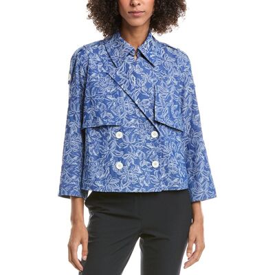 Derek Lam 10 Crosby Elijah Cropped Trench Jacket Blue xs Derek Lam 10 Crosby Elijah Cropped Trench Jacket Blue xs