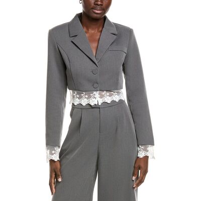 Gracia Crop Blazer Grey m Gracia Crop Blazer Grey m