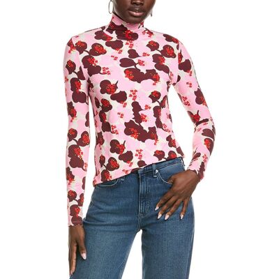 St. John Printed Blouse Pink xs St. John Printed Blouse Pink xs
