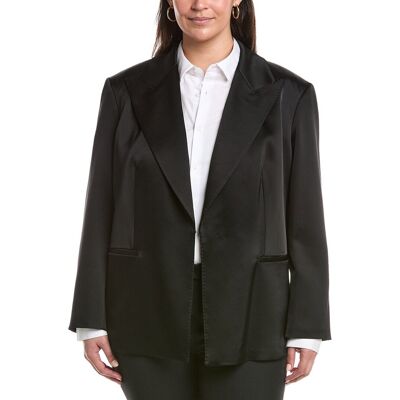 Lafayette 148 New York Plus Peak Lapel Blazer Black 3X Lafayette 148 New York Plus Peak Lapel Blazer Black 3X