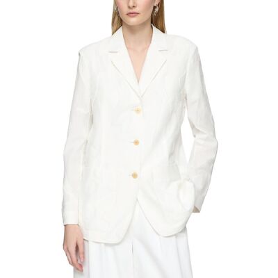 Lafayette 148 New York Patch Pocket Single Breasted Blazer White xs Lafayette 148 New York Patch Pocket Single Breasted Blazer White xs