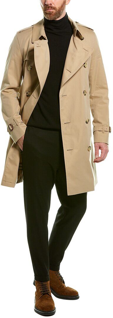 Burberry Mid-Length Chelsea Trench Coat Yellow 60