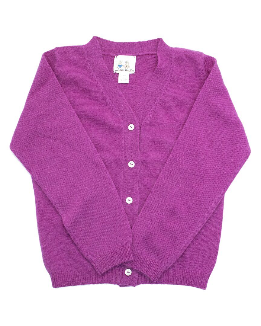 Portolano V-Neck Cardigan Cashmere Sweater Pink 2Y