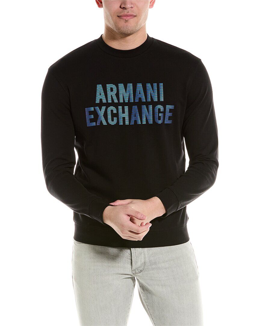 Armani Exchange Graphic Crewneck Sweatshirt Blue L