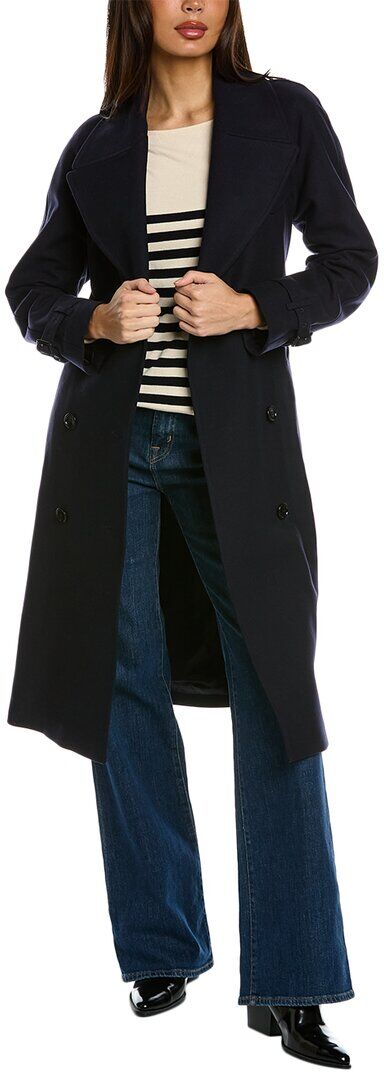 Burberry Wool-Blend Trench Coat Navy 4