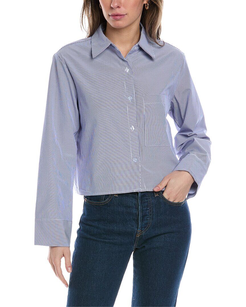 To My Lovers Cropped Shirt Blue L