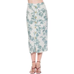 Alexia Admor Carla Linen-Blend Pencil Skirt Green 2