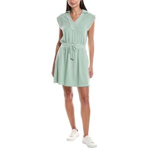 Grey State Drawstring Sweatshirt Dress Green m