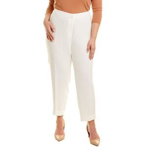 Lafayette 148 New York Plus Clinton Cuffed Pant White 18