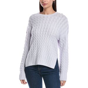 Theory Karina Cable Wool & Cashmere-Blend Sweater Grey m
