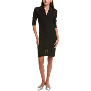 Helmut Lang Pointelle Polo Dress Black m