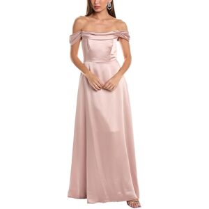 THE DESSY GROUP Dessy Collection Off-The-Shoulder Gown Beige 0